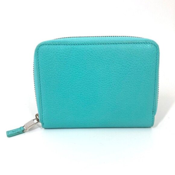 Auth TIFFANY&Co. Business card holder Billfold Bi-fold pouch Multi case Card Cas - Picture 1 of 12